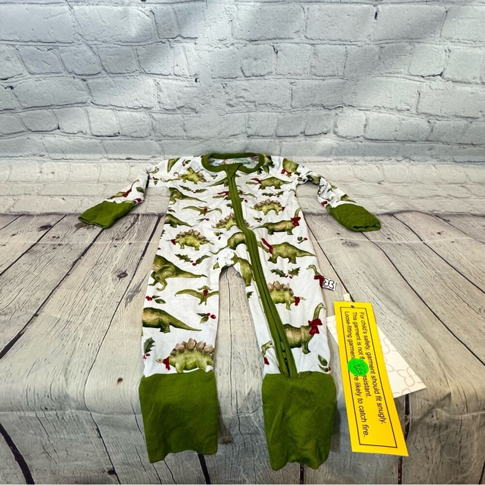 Bailey’s Blossoms Christmas Dinosaur Bamboo Zippie